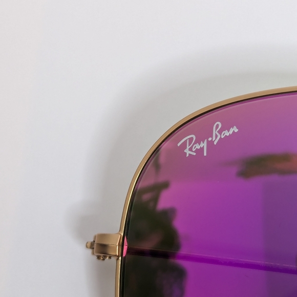 Ray-Ban Aviator sunglasses RB3025 large metal pink lens - Picture 12 of 14